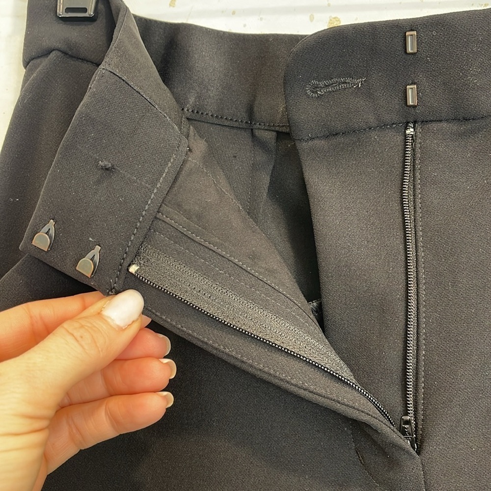 Express Editor High Rise Flare Trouser Black Women's Pants size 8R - Picture 3 of 7